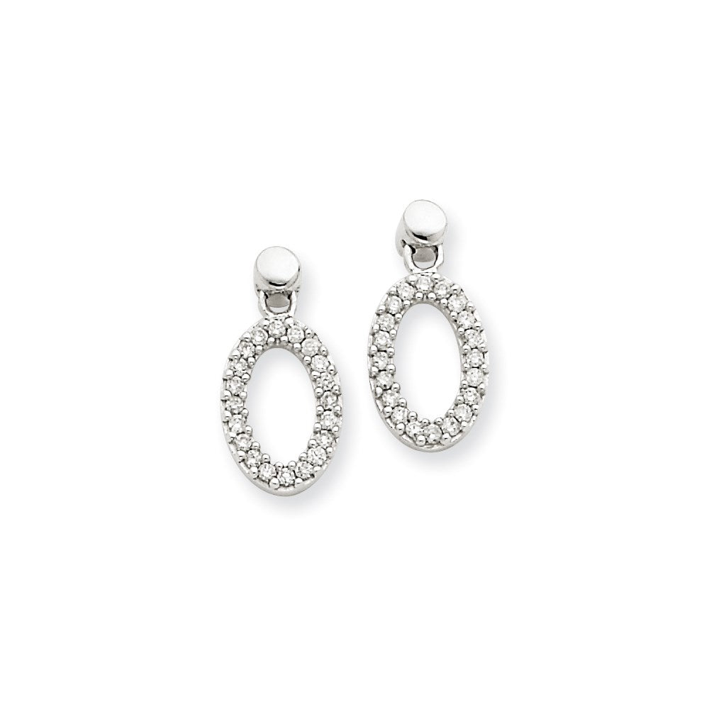 14K Weißgold Diamant-Ohrringe