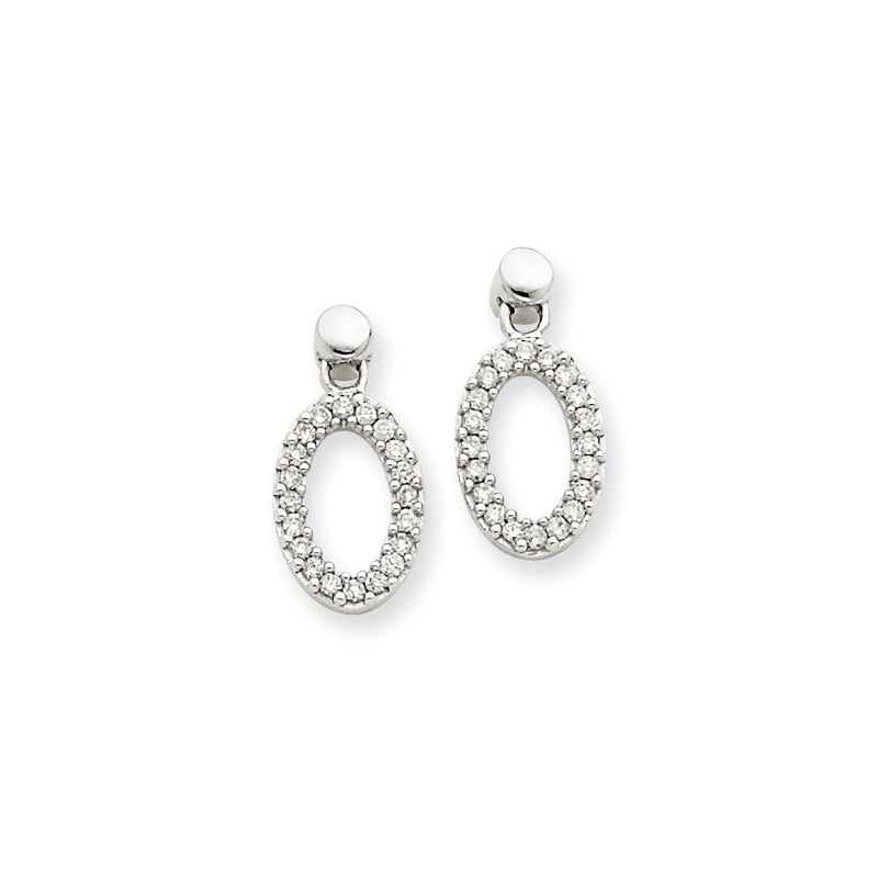 14K Weißgold Diamant-Ohrringe