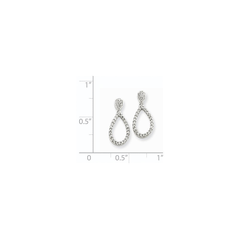 14K Weißgold AA Echtdiamant-Ohrstecker
