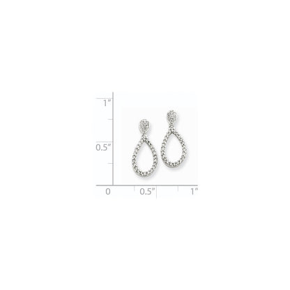 14K Weißgold AA Echtdiamant-Ohrstecker