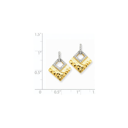 14K Gelbgold Ohrhänger mit echten Diamanten