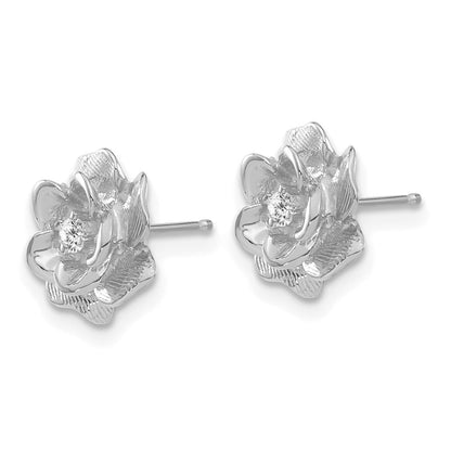 14K Weissgold VS Echtdiamant-Ohrringe