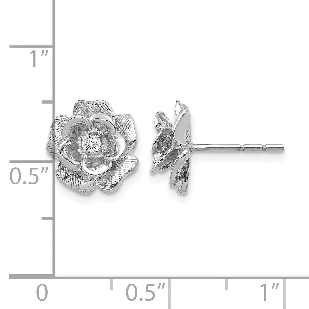 14K Weißgold Ohrringe mit im Labor gezüchteten Diamanten VS/SI FGH