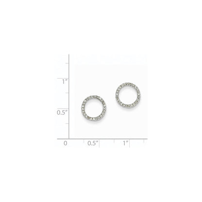 14K Weißgold Kreis-Ohrringe mit 0,25 ct. echten Diamanten