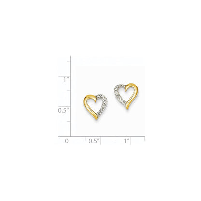14K Gelbgold AA Echtdiamant-Ohrstecker