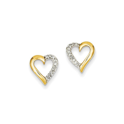 14K Gelbgold AA Echtdiamant-Ohrstecker