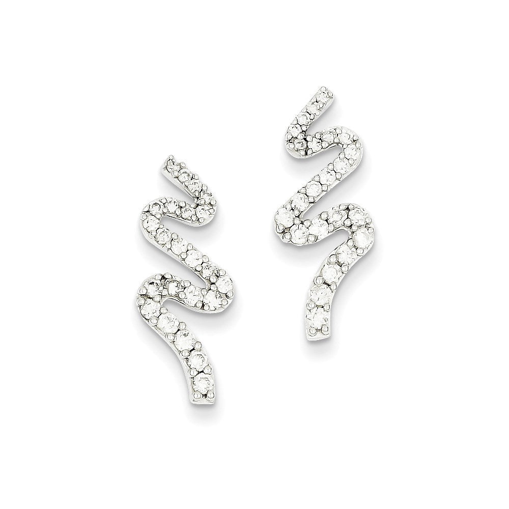 14K Weißgold Diamant-Ohrringe
