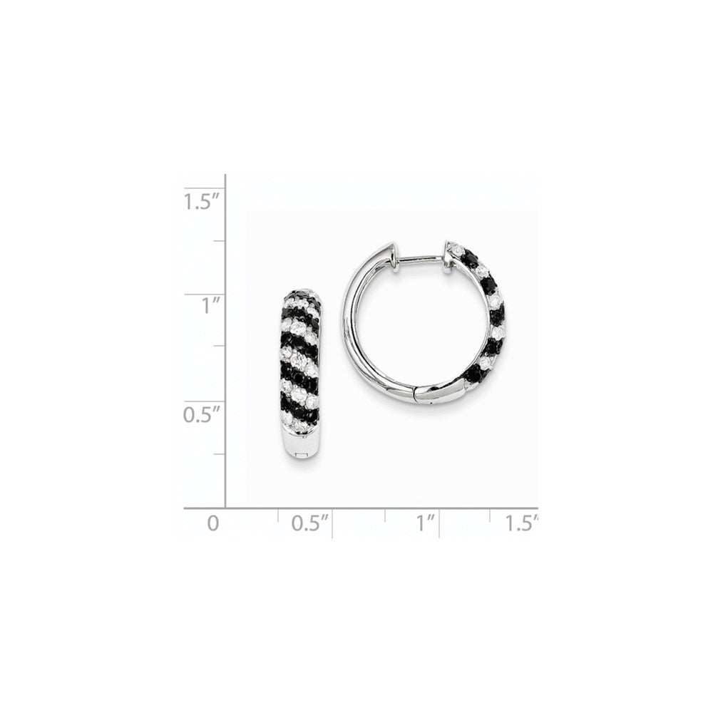 14K Weißgold Creolen mit echten AA-Diamanten