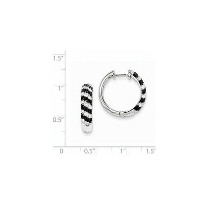 14K Weißgold Creolen mit echten AA-Diamanten