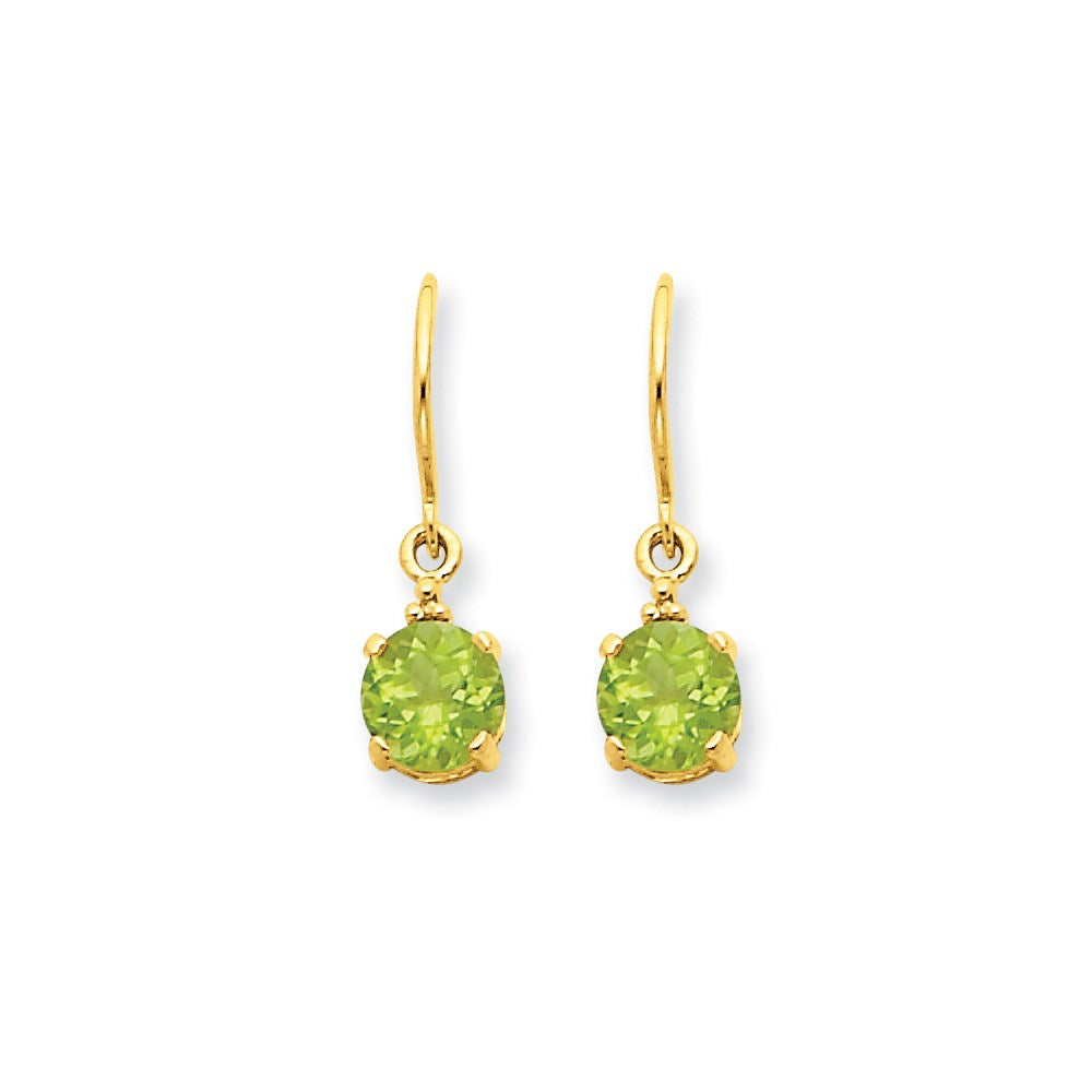 14K Gelbgold Peridot & Echt Diamant Ohrhänger
