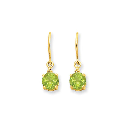 14K Gelbgold Peridot & Echt Diamant Ohrhänger