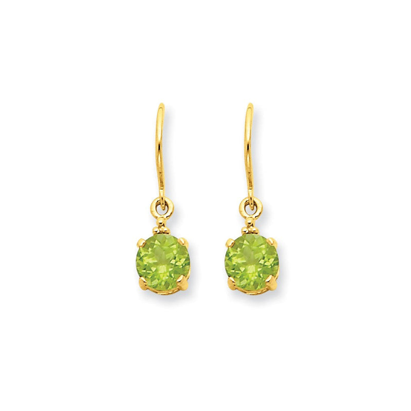 14K Gelbgold Peridot & Echt Diamant Ohrhänger