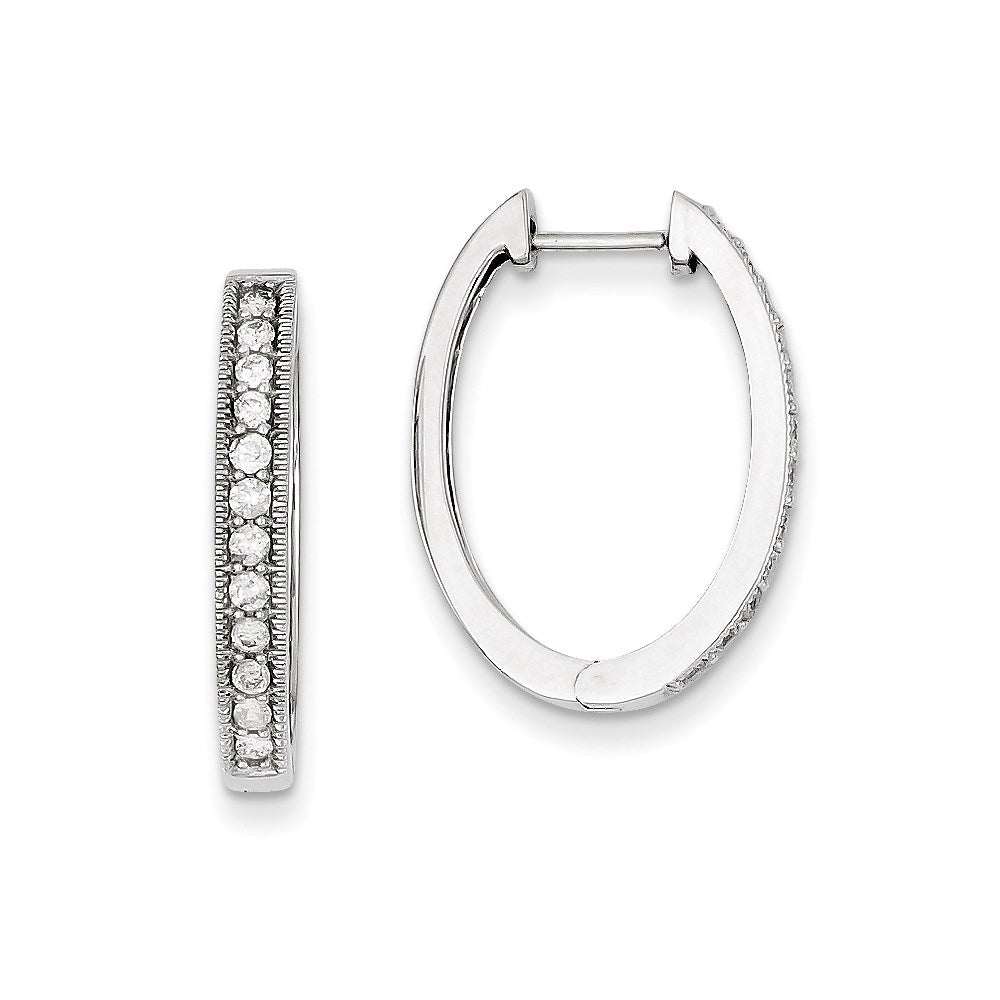 14K Weißgold Diamant-Ohrringe