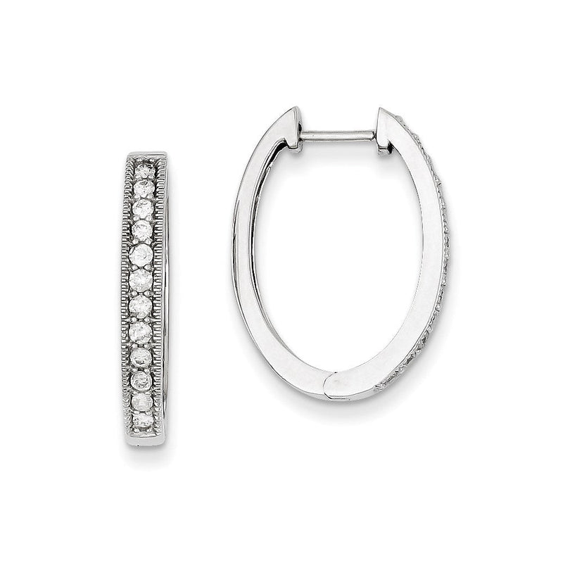 14K Weißgold Diamant-Ohrringe