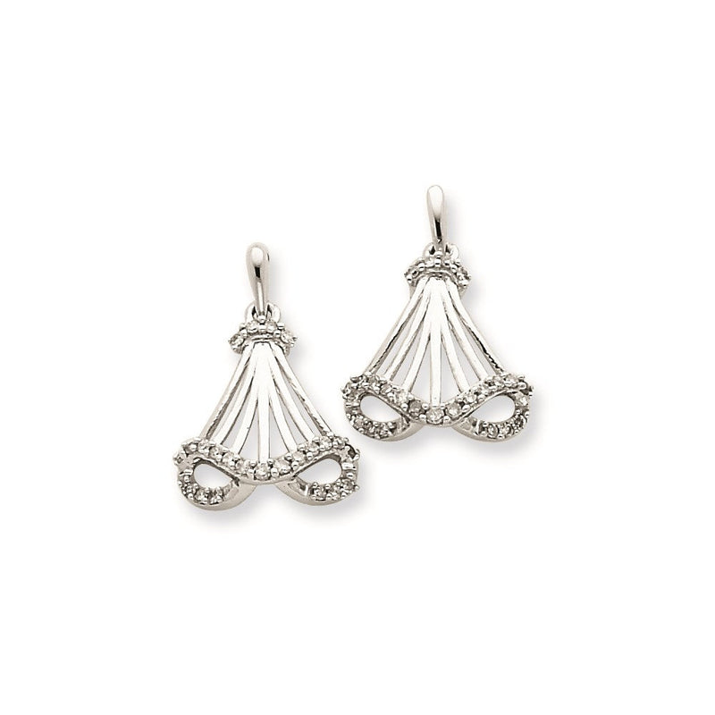 14K Weißgold Diamant-Ohrstecker