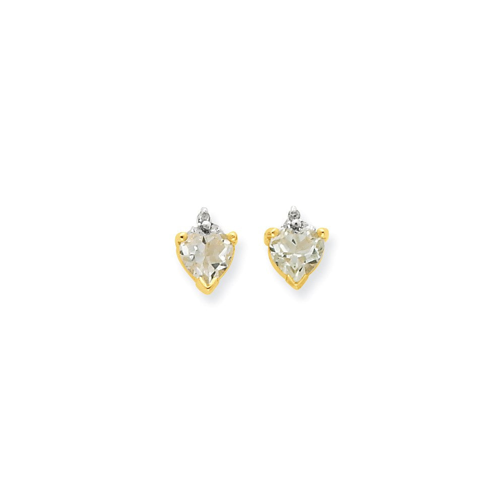 14K Gelbgold & Rhod Gq & Diamant Ohrringe