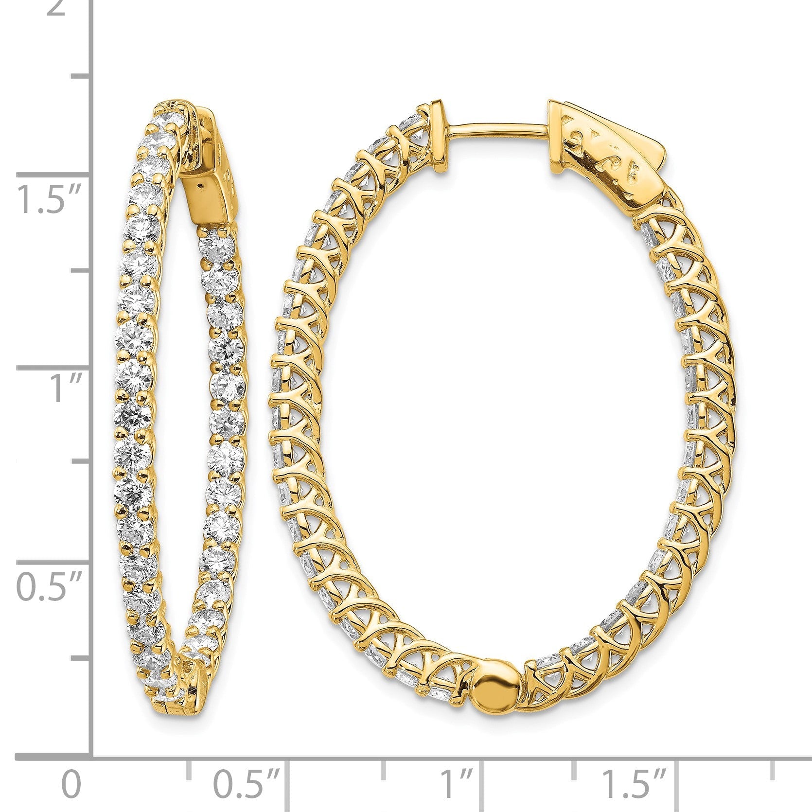 14K Gelbgold Weiß 3,33 ct. Laborgezüch