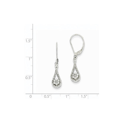 14K Weißgold Creolen mit Scharniermechanismus und echten Diamanten