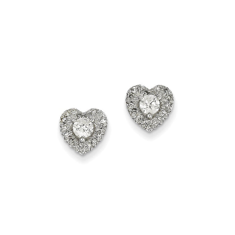 14K Weißgold Diamant-Ohrringe