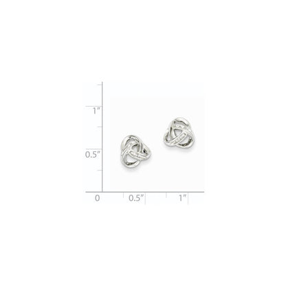 14K Weißgold Ohrstecker mit echten Diamanten