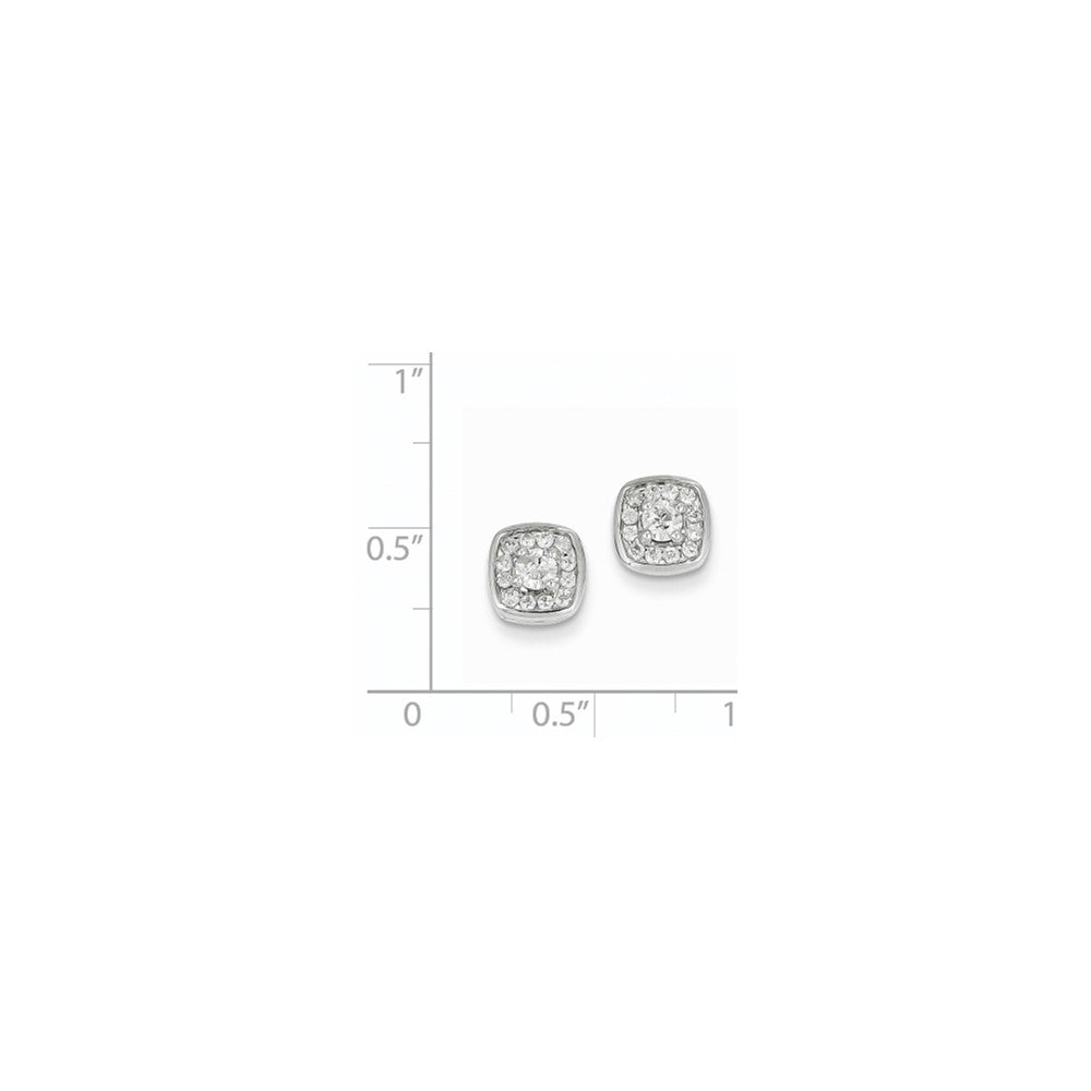 14K Weißgold Ohrstecker mit echten Diamanten