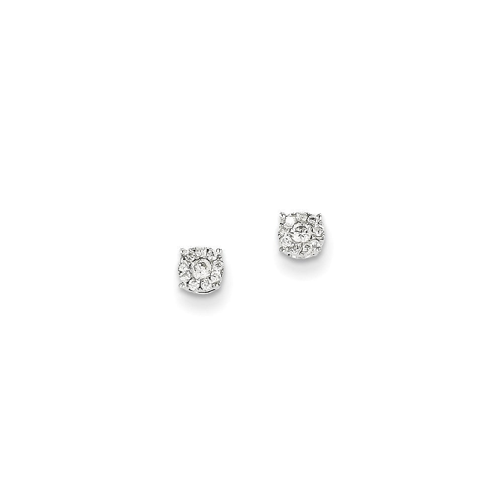 14K Weißgold Diamant-Ohrstecker