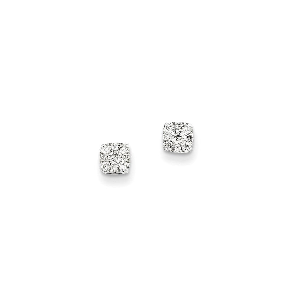 14K Weißgold Diamant-Ohrstecker