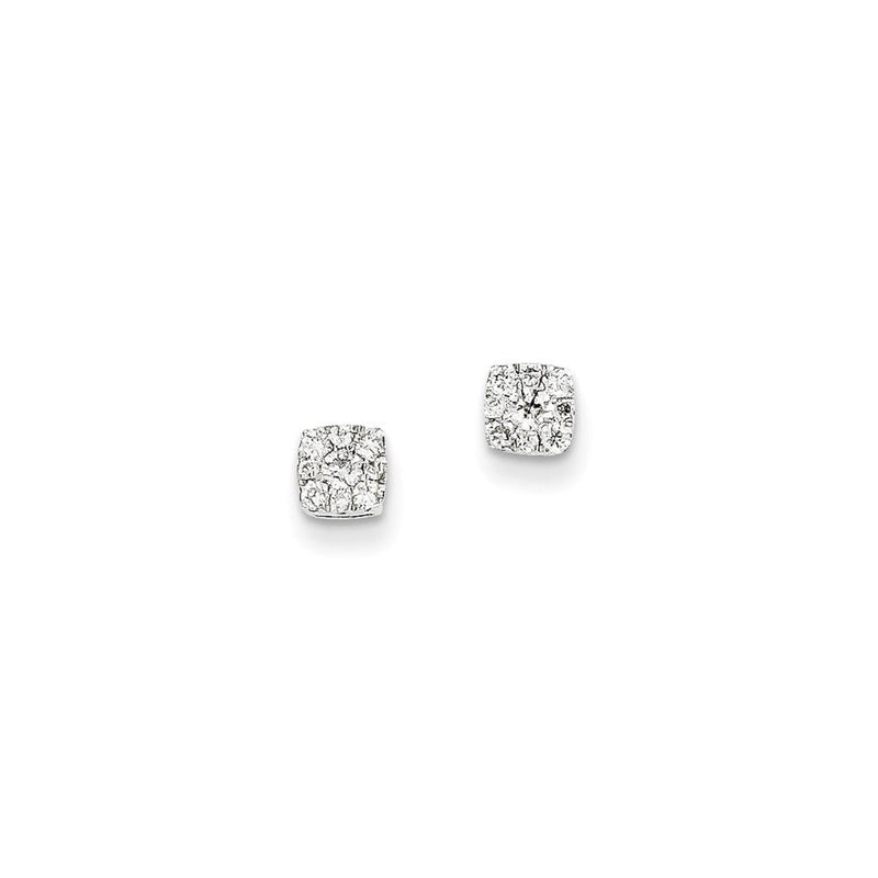 14K Weißgold Diamant-Ohrstecker