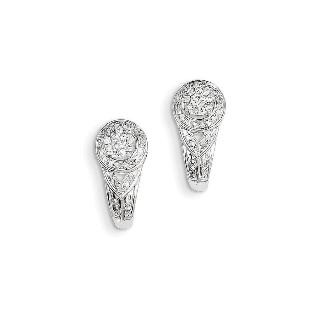 14K WG Diamant-Ohrringe