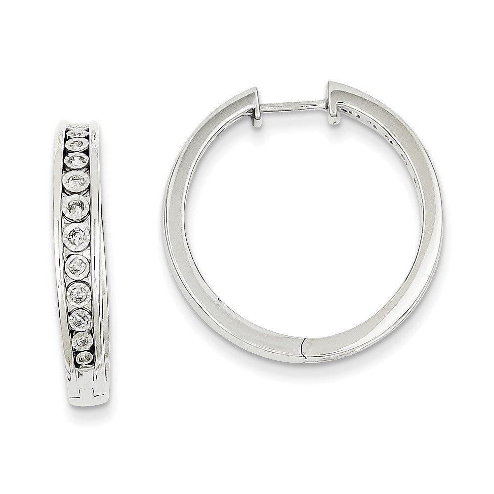 14K Weißgold Diamant-Ohrringe