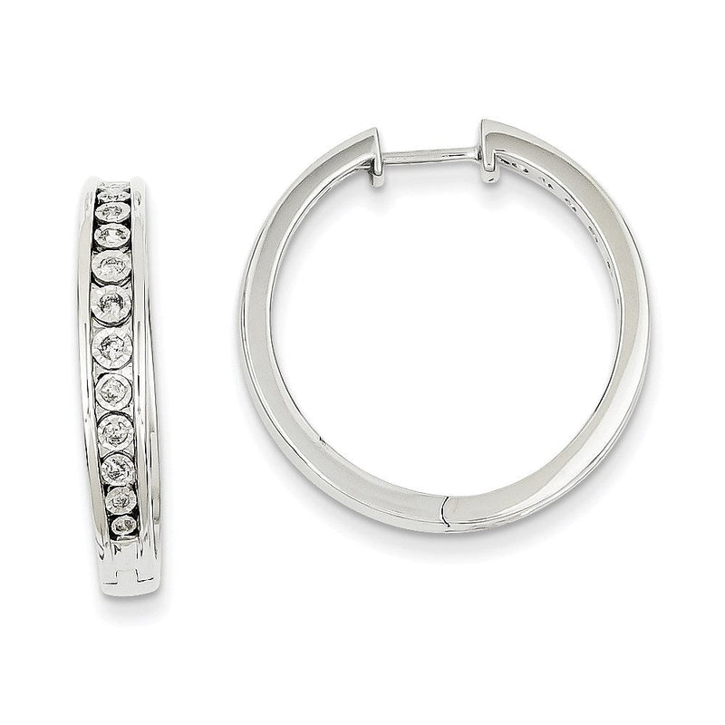 14K Weißgold Diamant-Ohrringe