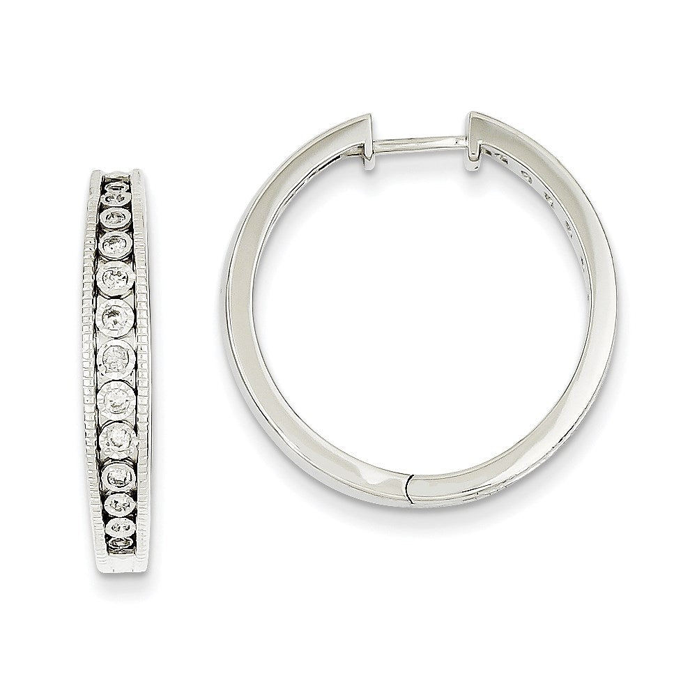 14K Weißgold Diamant-Ohrringe