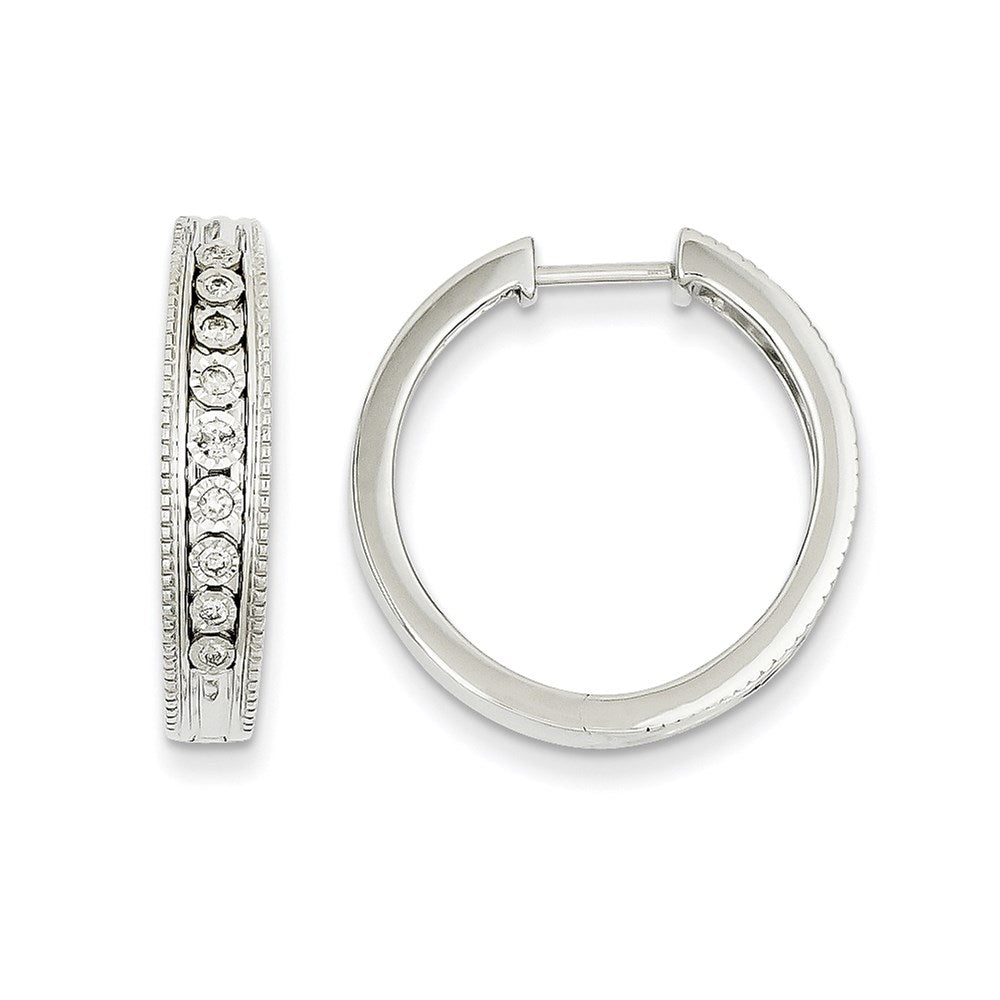 14K Weißgold Diamant-Ohrringe