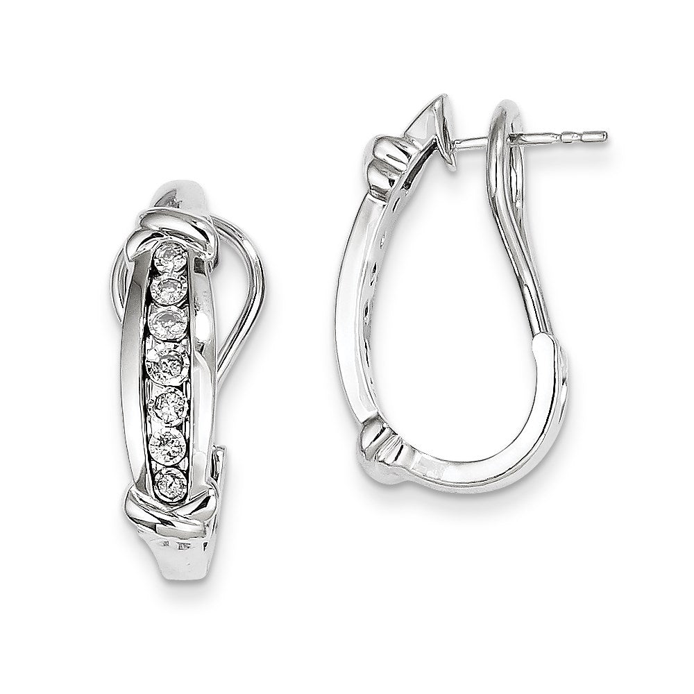 14K Weissgold Diamant-Ohrringe