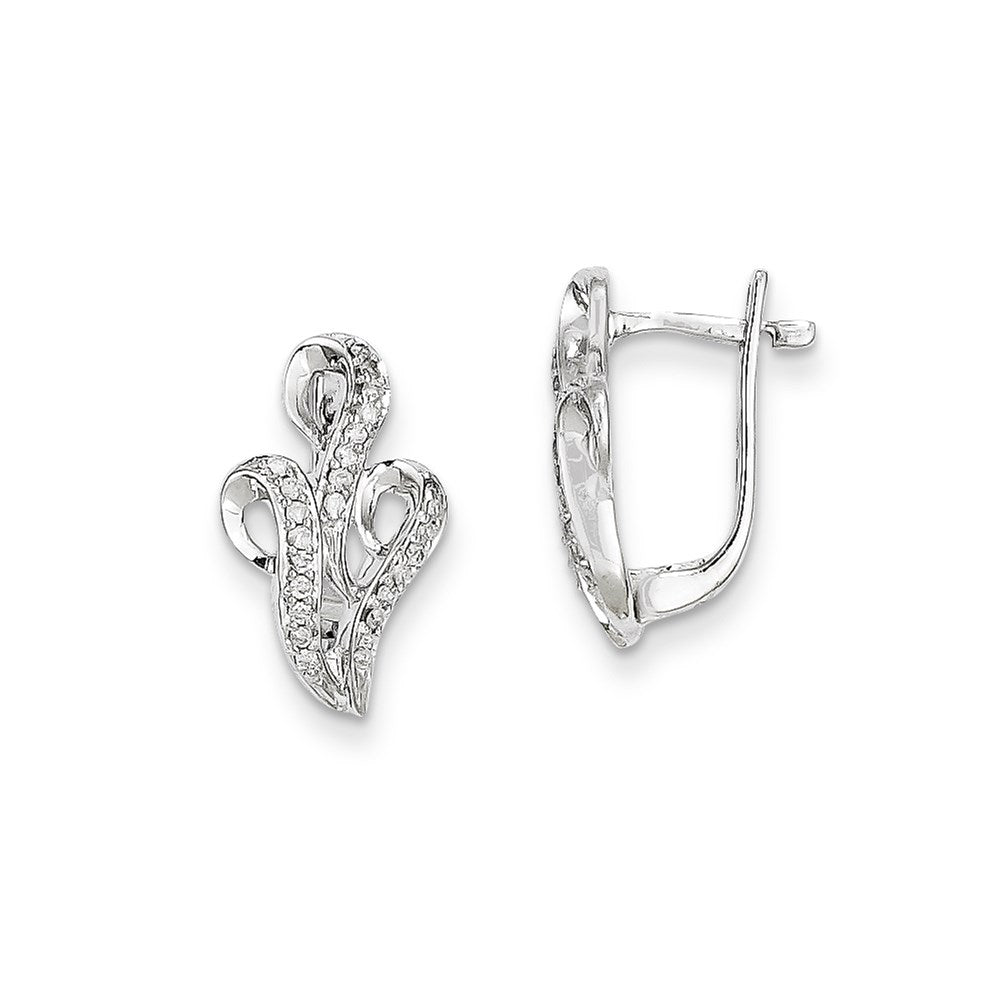 14K Weißgold Diamant-Ohrringe