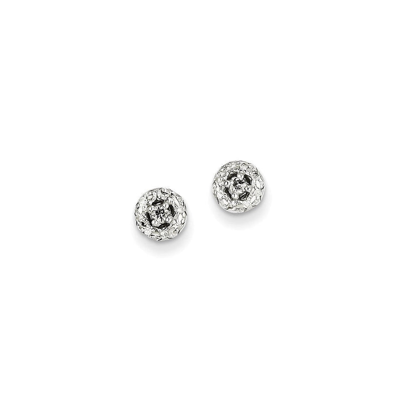 14K Weissgold Ohrstecker mit 0,12 ct. echten runden Diamanten