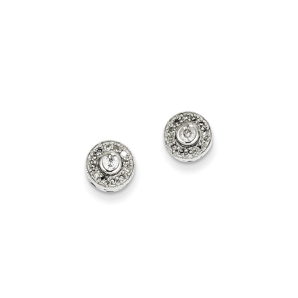 14K Weißgold Ohrstecker mit 0,25 ct. echten Diamanten, rund