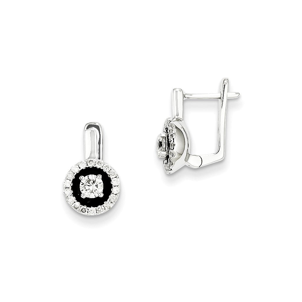 14K Weißgold Diamant-Ohrringe