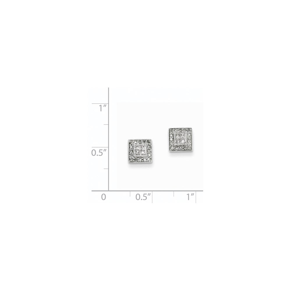 14K Weißgold Diamant-Ohrstecker