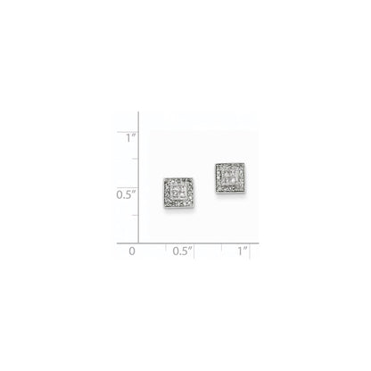 14K Weißgold Diamant-Ohrstecker