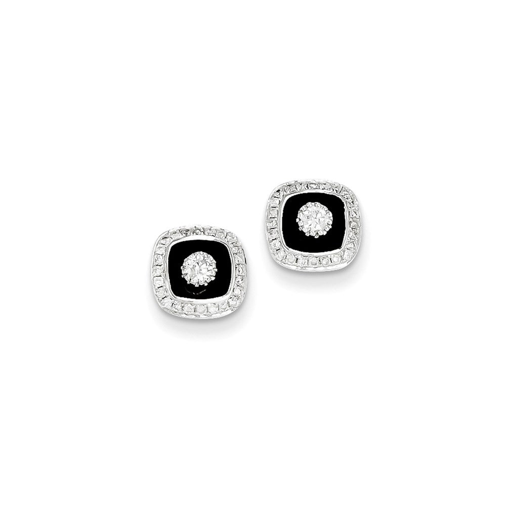 14K WG Diamant-Ohrringe