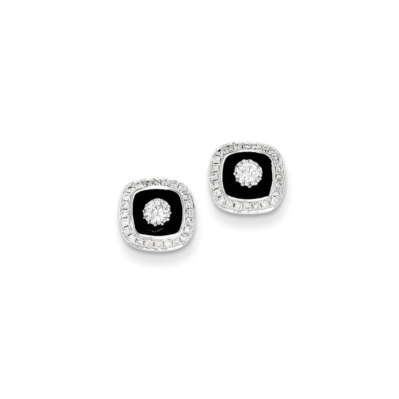 14K WG Diamant-Ohrringe