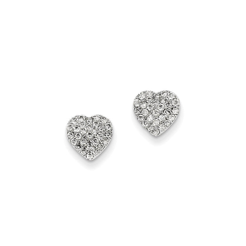 14K Weißgold Diamant-Ohrringe