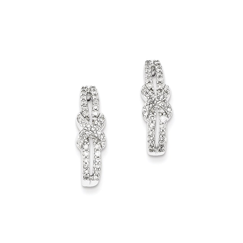 14K Weißgold Diamant-Ohrringe