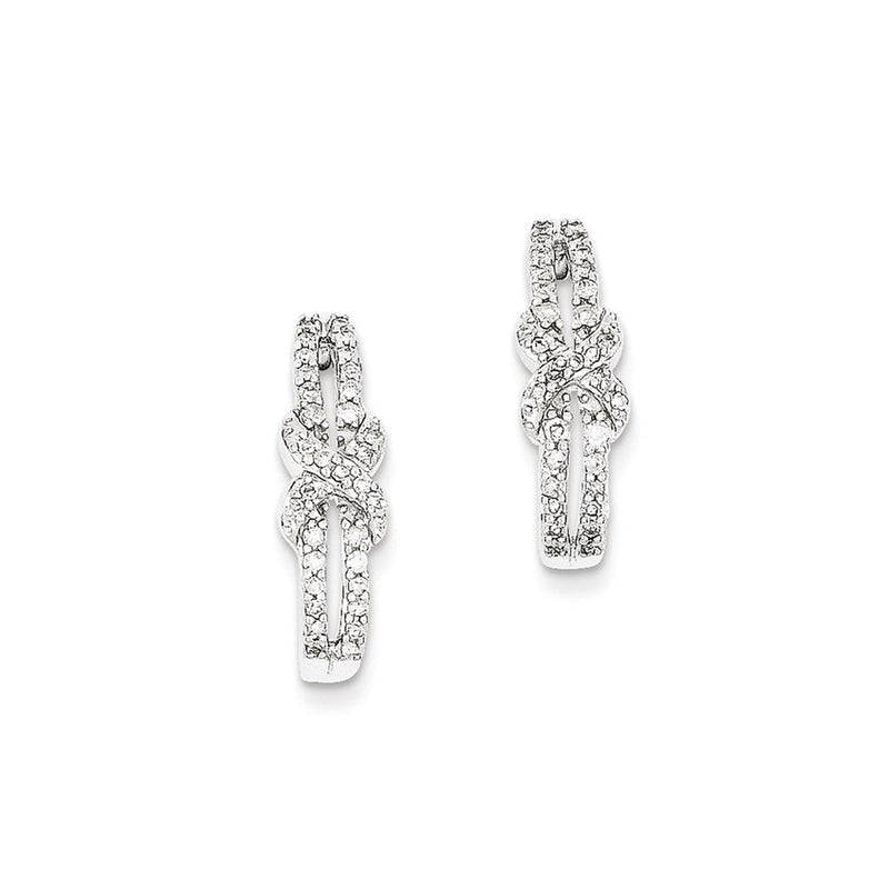 14K Weißgold Diamant-Ohrringe