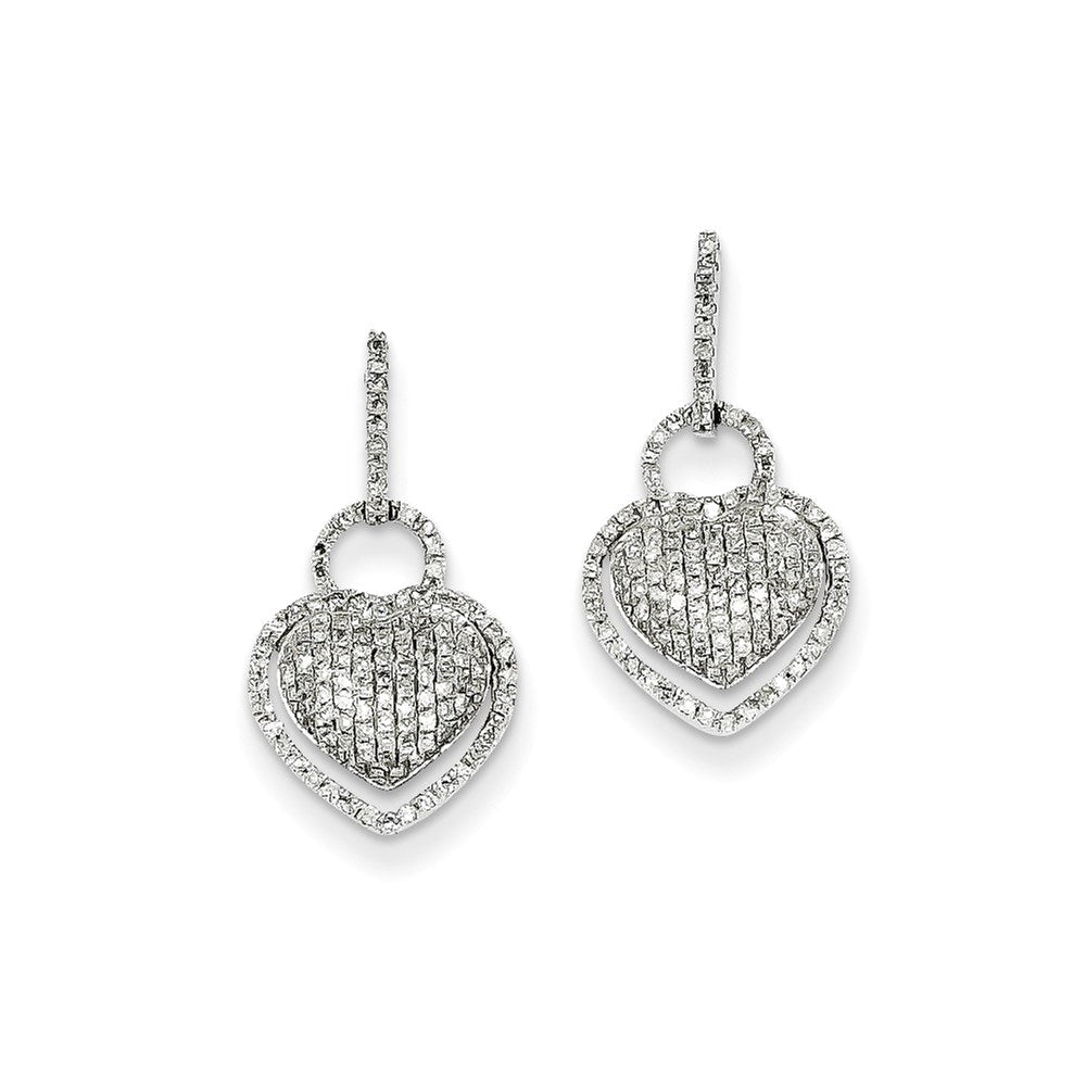 14K Weißgold Diamant-Ohrringe