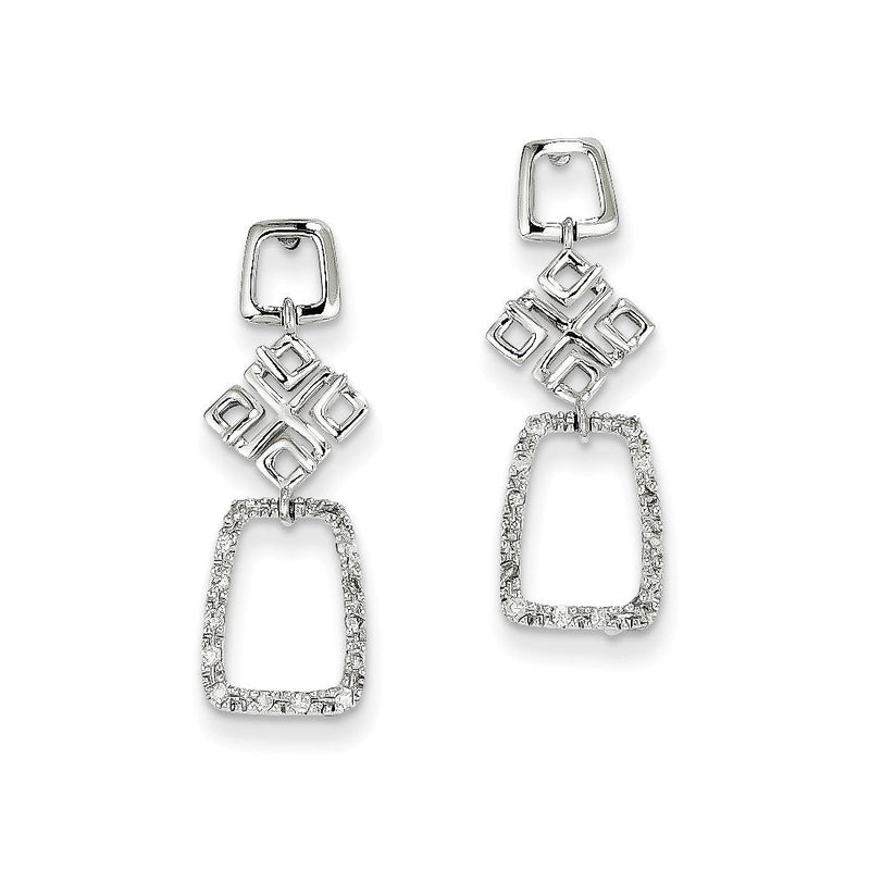 14K Weißgold Diamant-Ohrringe