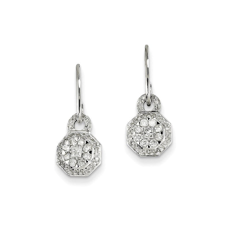 14K Weißgold Diamant-Ohrstecker