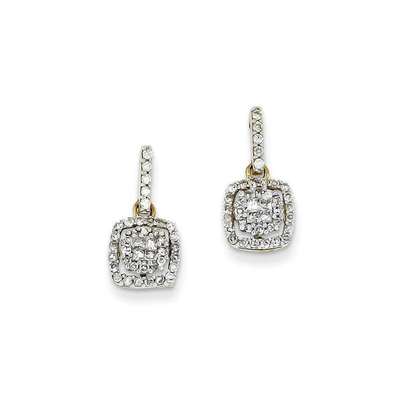 14K Gelbgold Diamant-Ohrringe