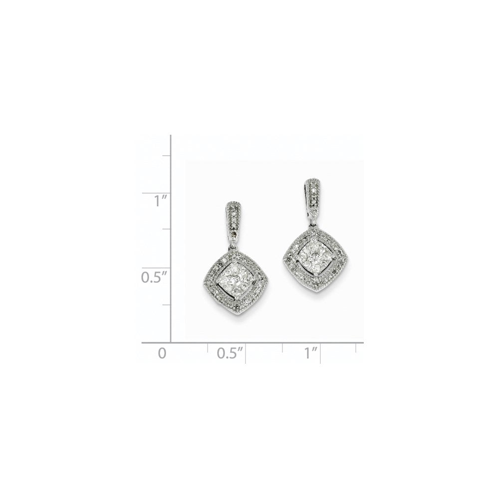 14K Weißgold Ohrstecker mit 0,5 ct. echten Diamanten